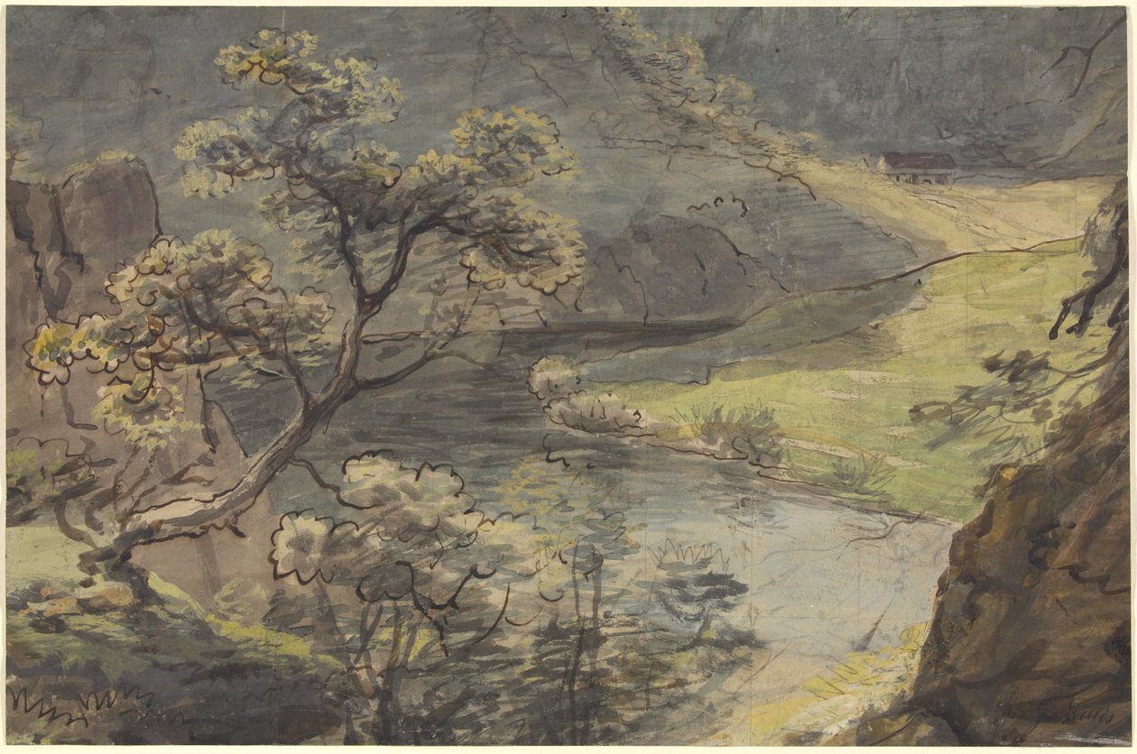 Rivierlandschap door Johann Georg von Dillis
