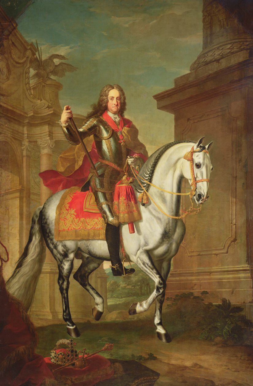 Kaiser Charles VI door Johann Gottfried Auerbach