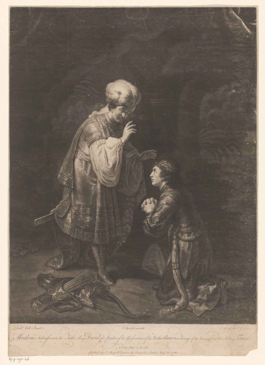 Verzoening van David en Absalom door Johann Gottfried Haid