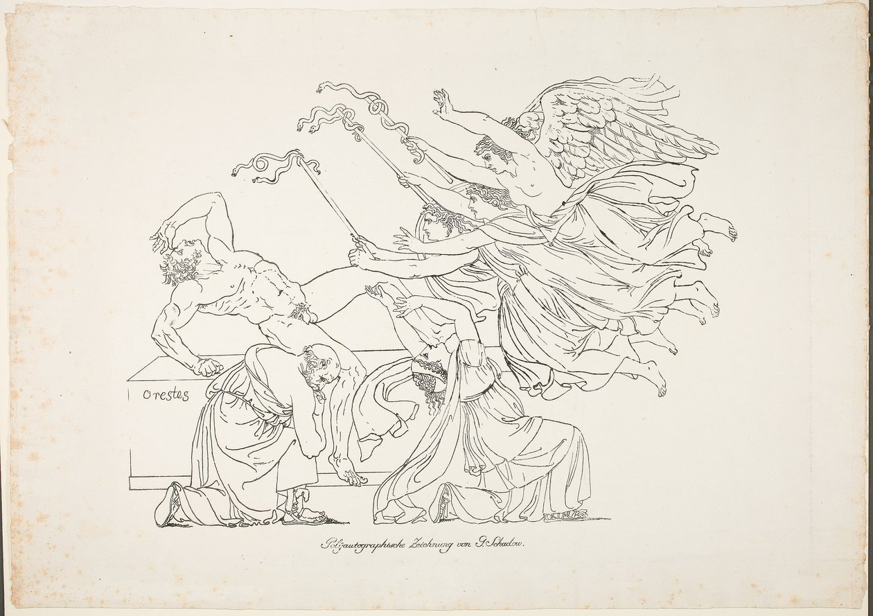Vervolging van Orestes door Johann Gottfried Schadow