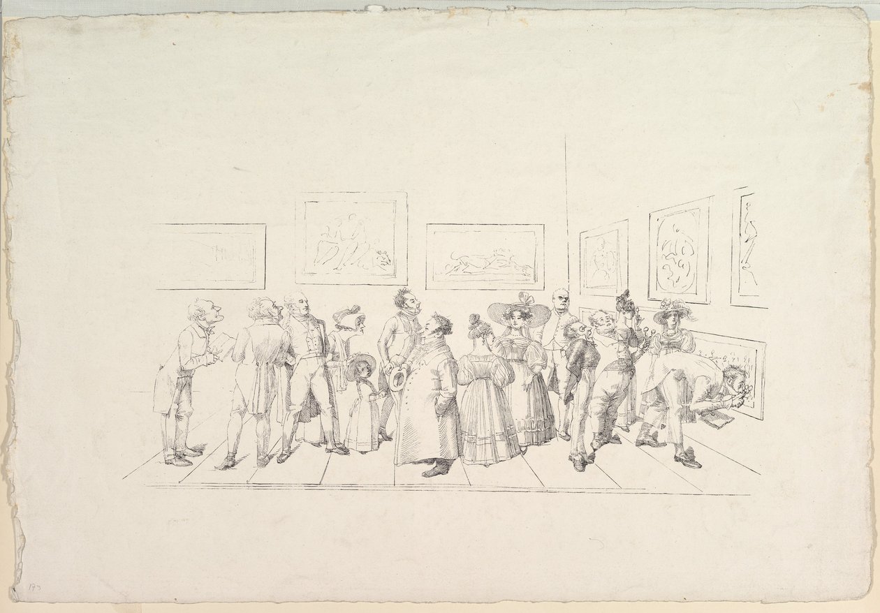 Het Publiek op een Tentoonstelling, 1831 door Johann Gottfried Schadow