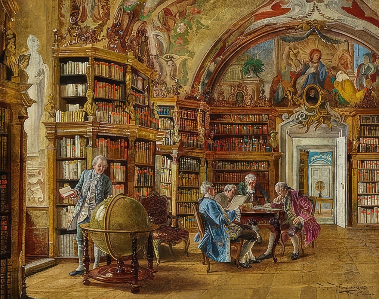 In de bibliotheek door Johann Hamza