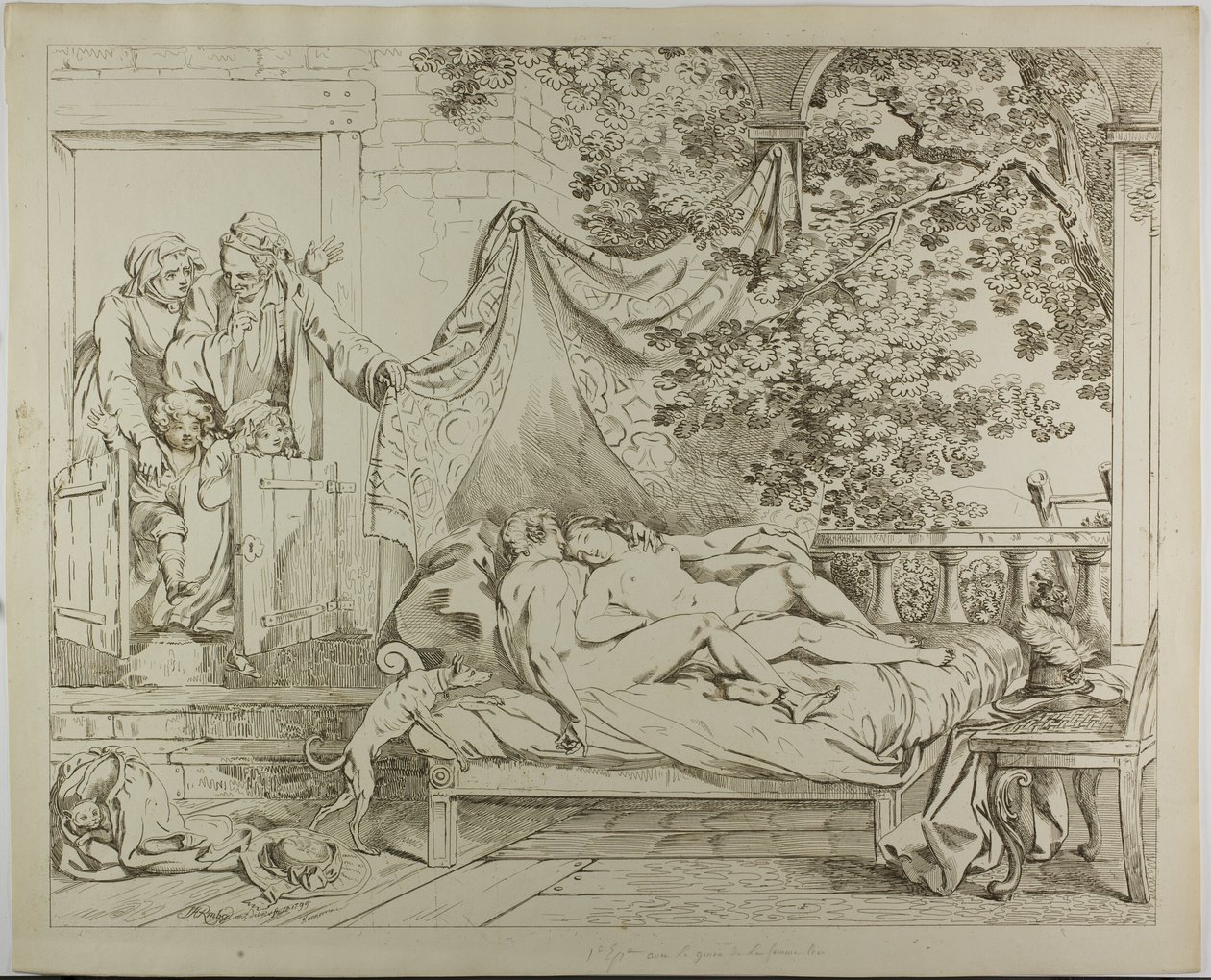 De geliefden door Johann Heinrich Ramberg