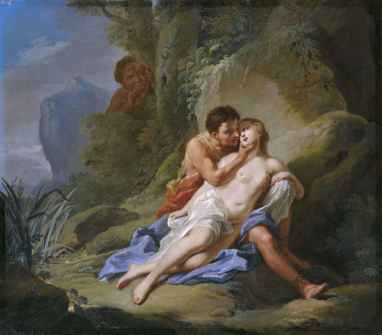 Acis en Galatea door Johann Heinrich Tischbein