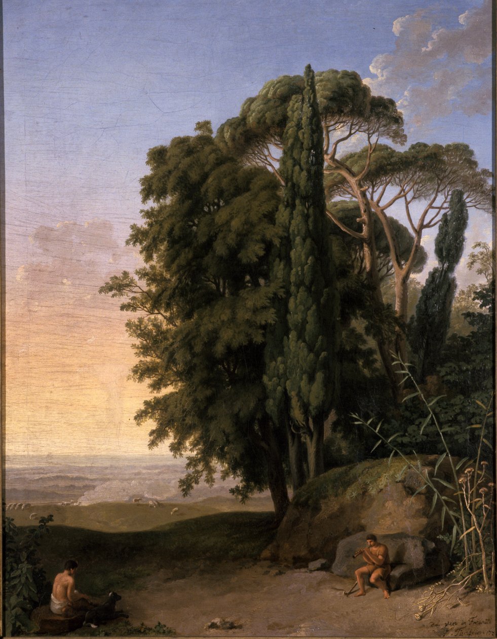 Landschap bij Frascati, 1783 door Johann Heinrich Wilhelm Tischbein
