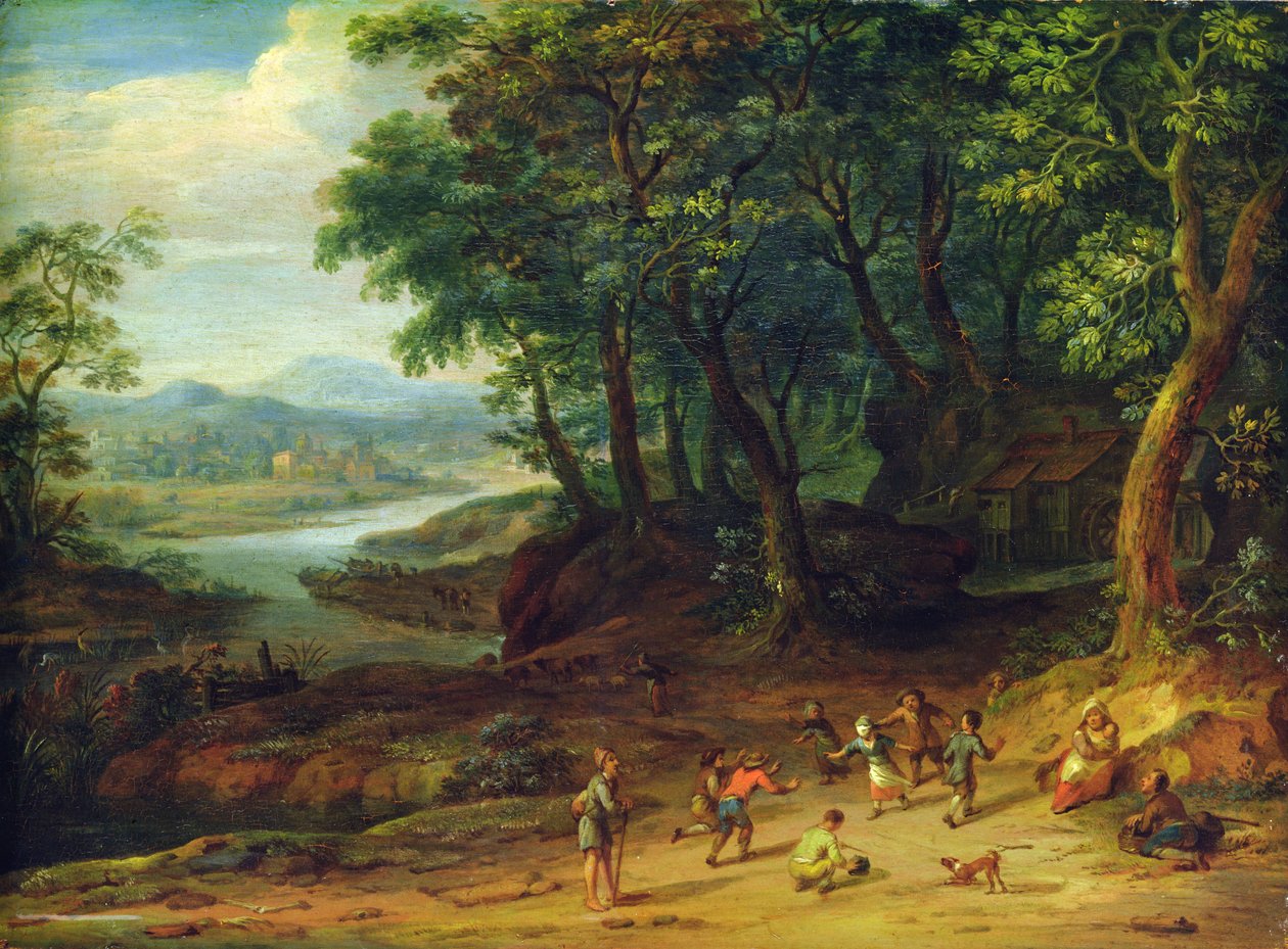 Landschap, 1728 door Johann Holst