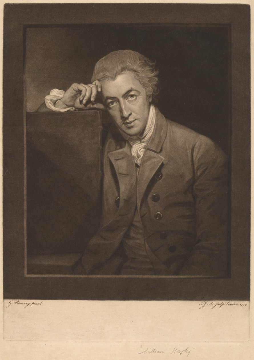 William Hayley door Johann Jacobé, George Romney