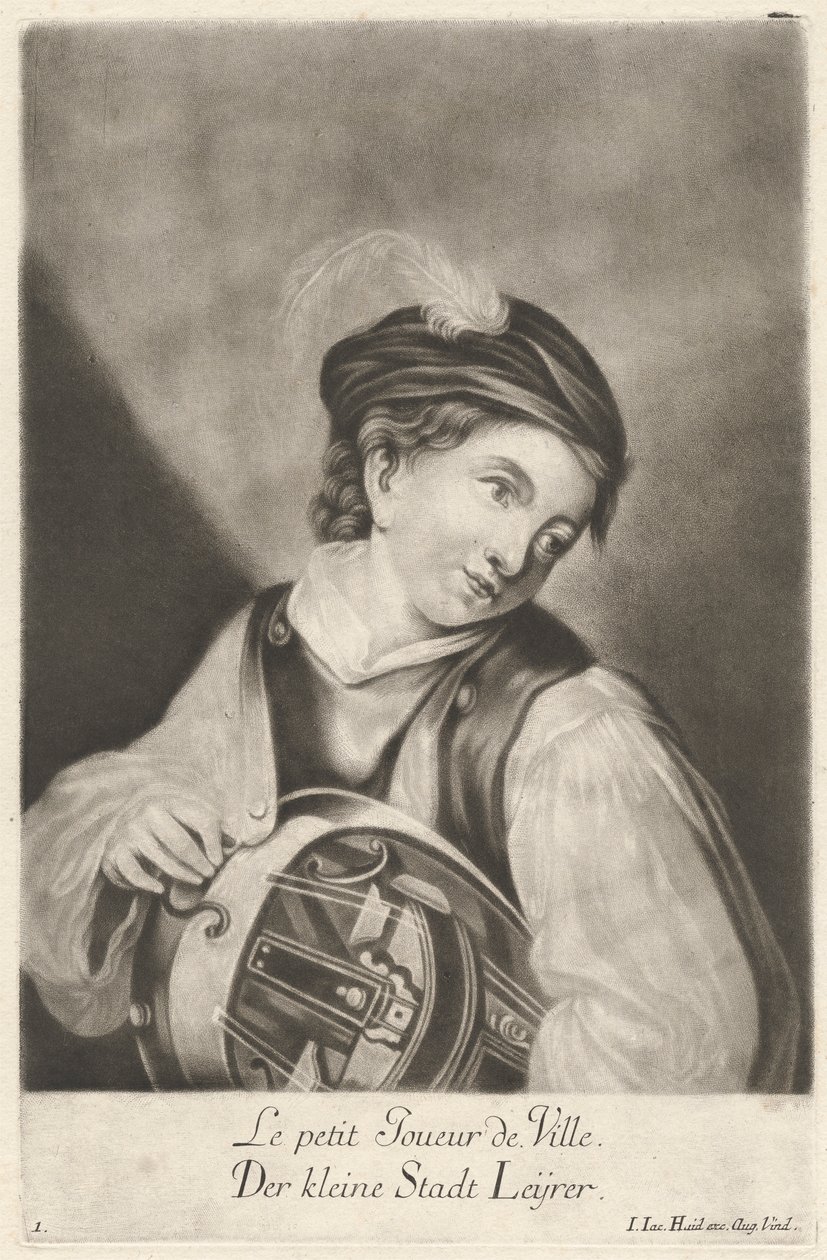 De kleine stadsspeler door Johann Jacobus Haid
