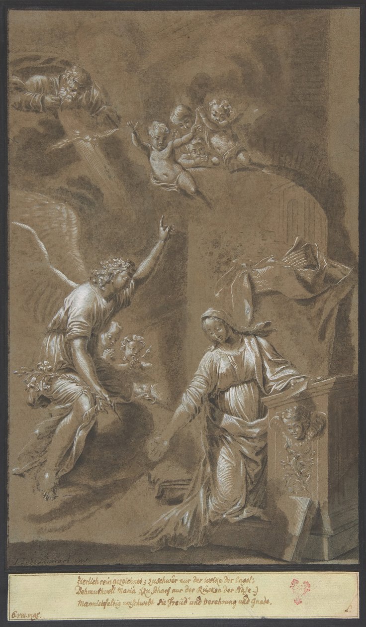 De Annunciatie, late 17e eeuw door Johann Jakob von Sandrart