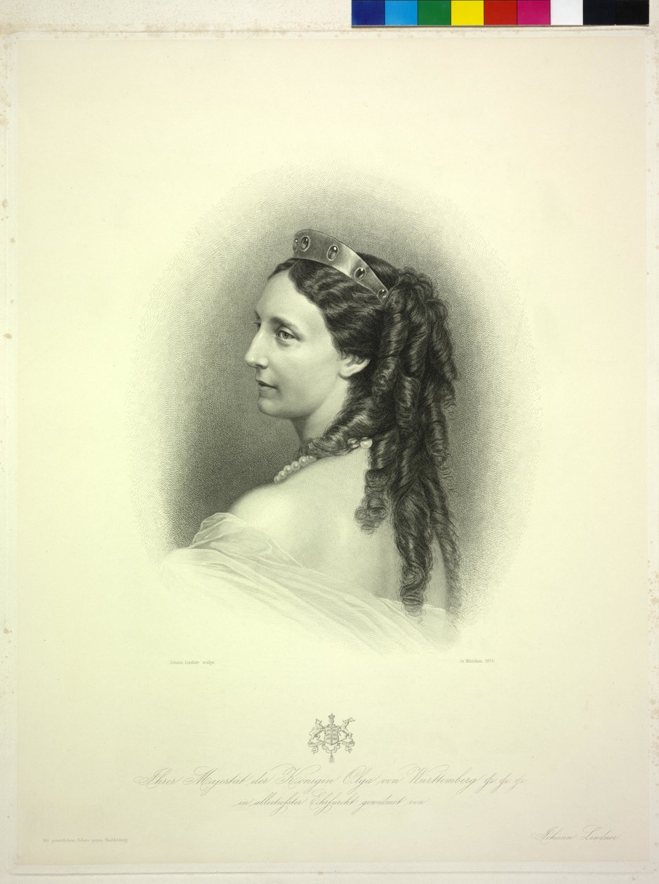 Grootvorstin Olga van Rusland door Johann Lindner