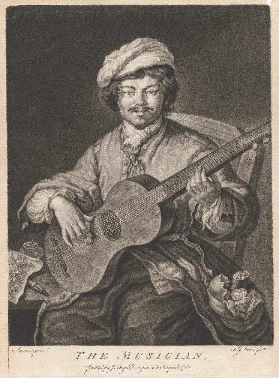 De Musicus door Johann Lorenz Haid