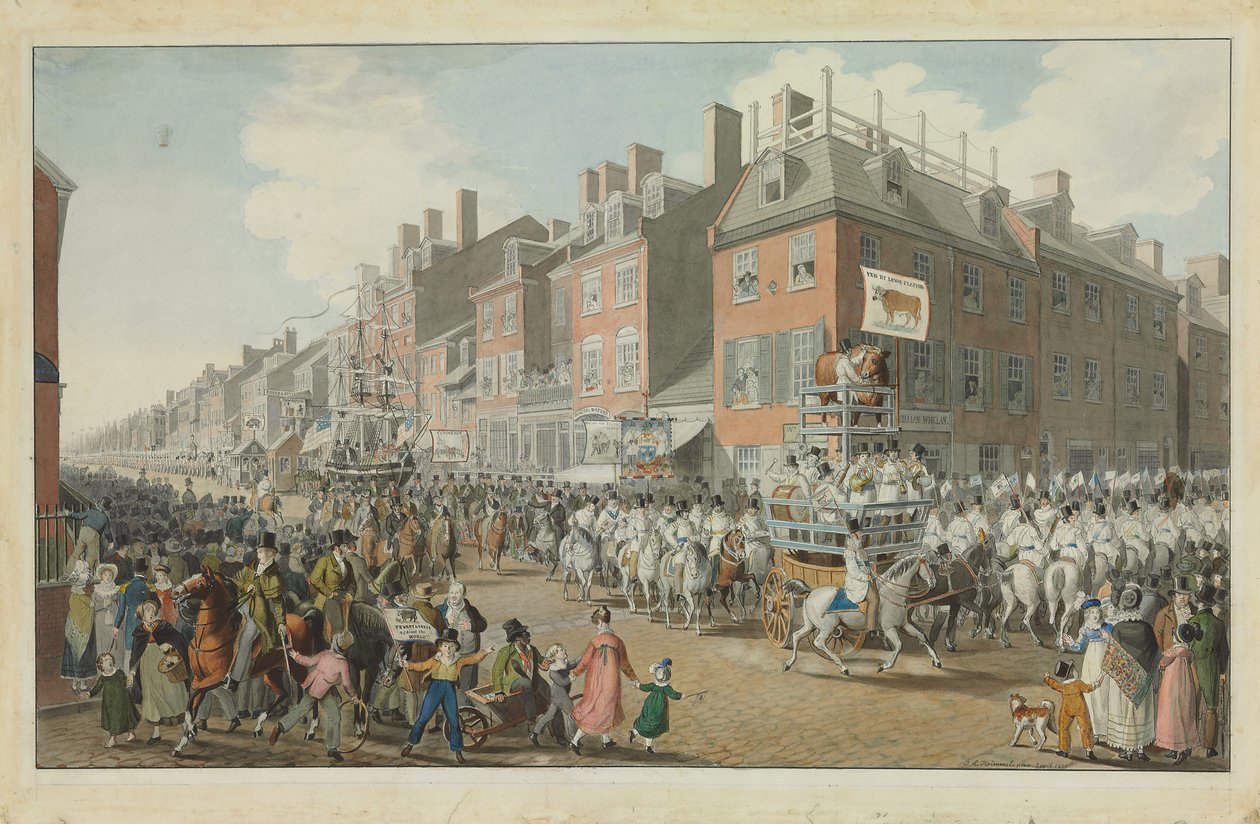 Parade van de victualiën door Johann Ludwig Krimmel