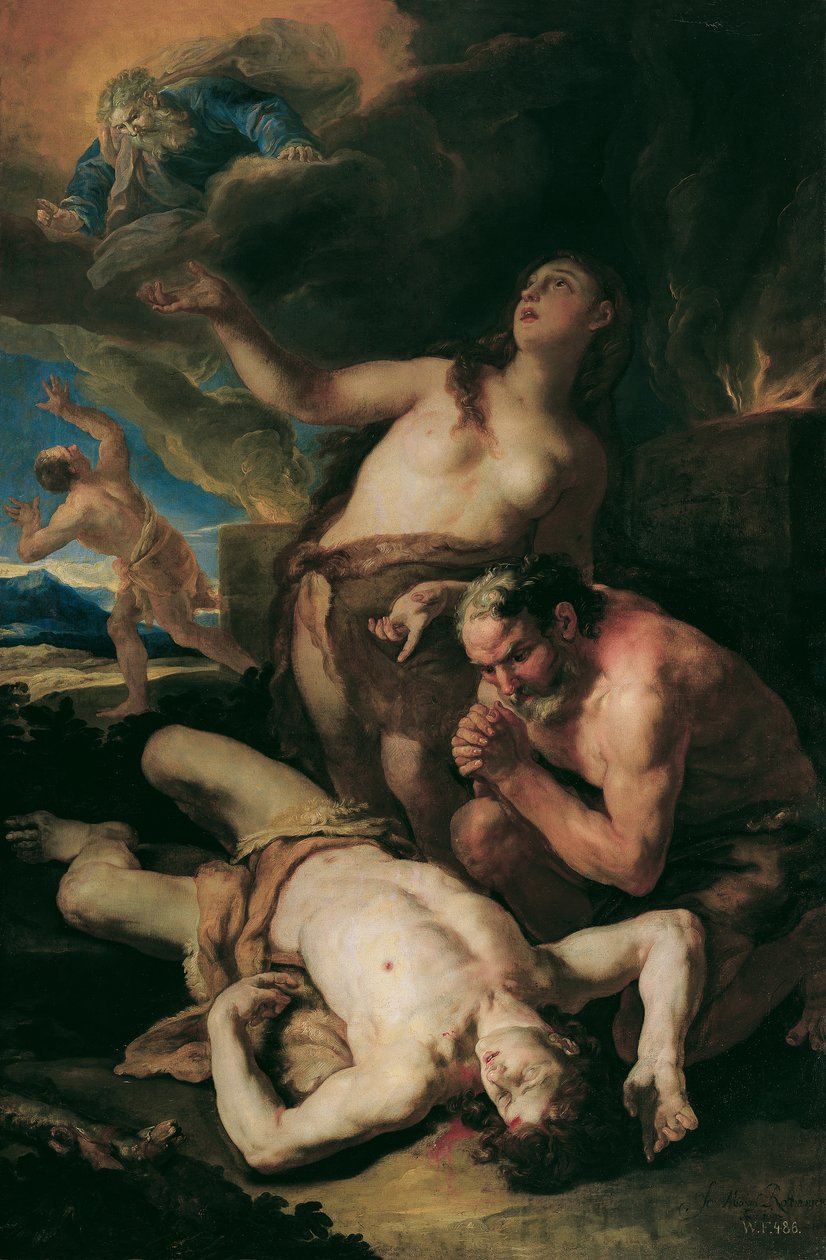 Rouw om Abel door Johann Michael Rottmayr