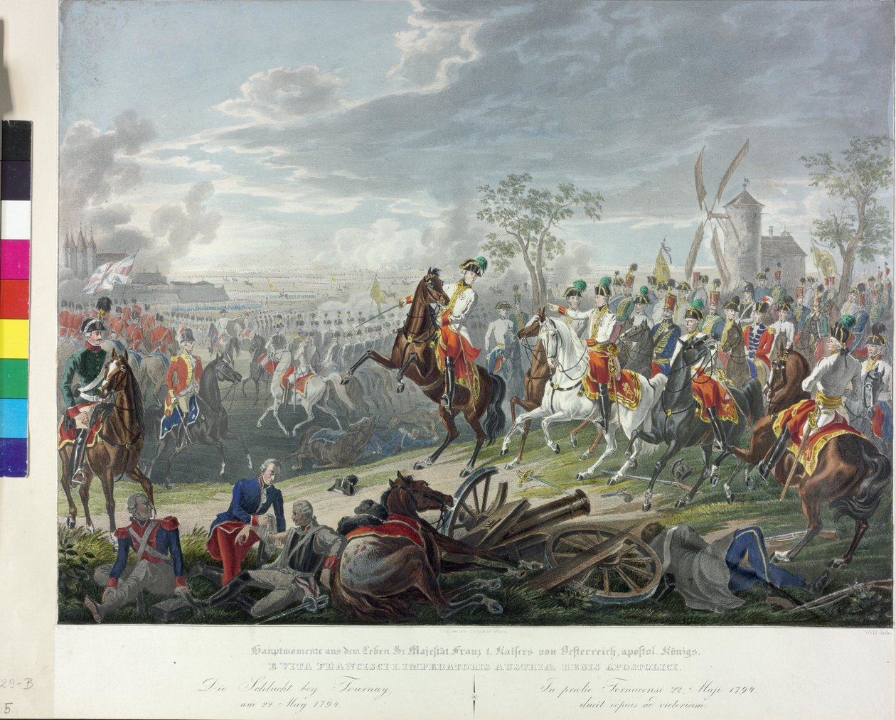 Slag bij Tournaisian 1794 door Johann Nepomuk Hoechle