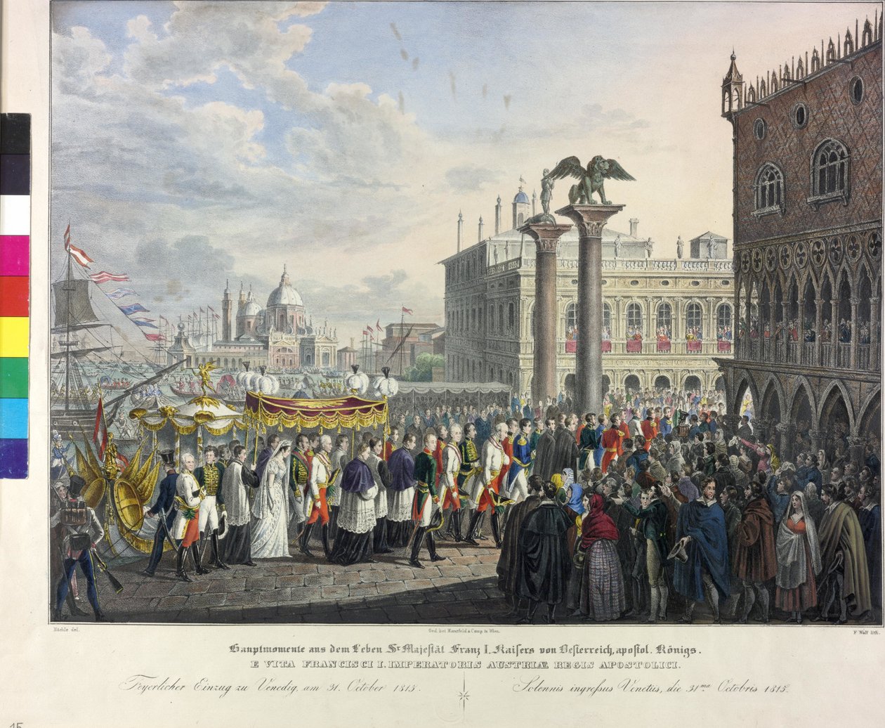 Bezetting in Venetië 1815 door Johann Nepomuk Hoechle