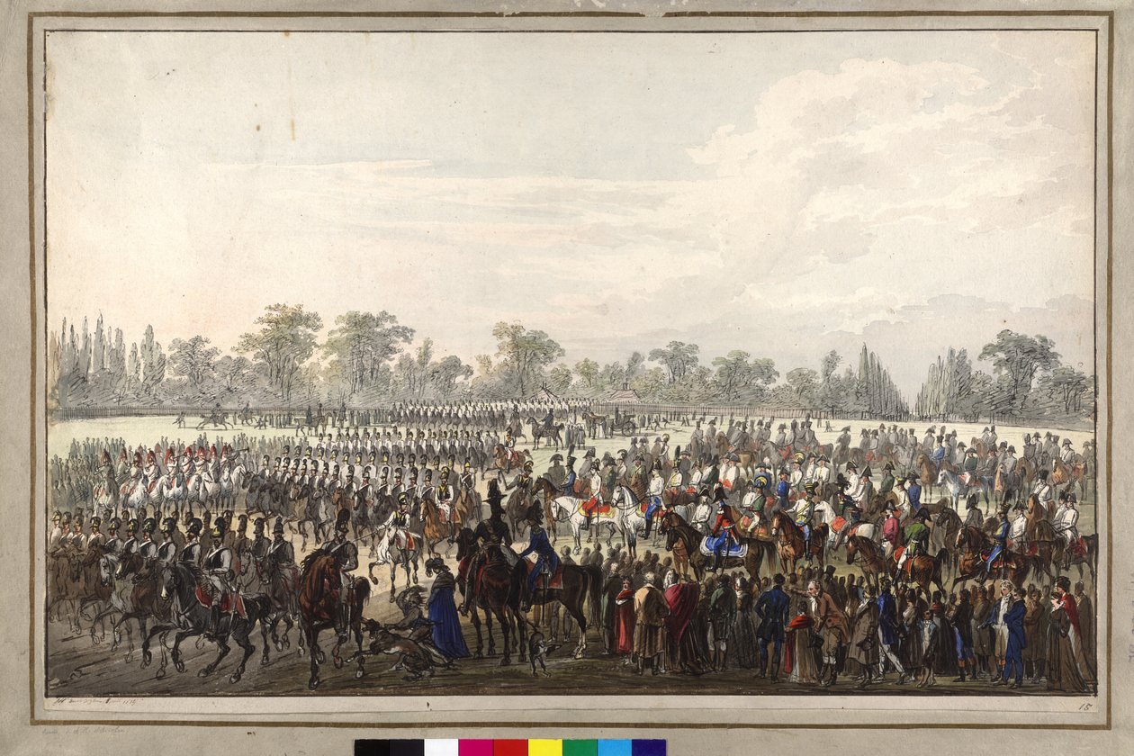 Parade tijdens het Weense congres door Johann Nepomuk Hoechle