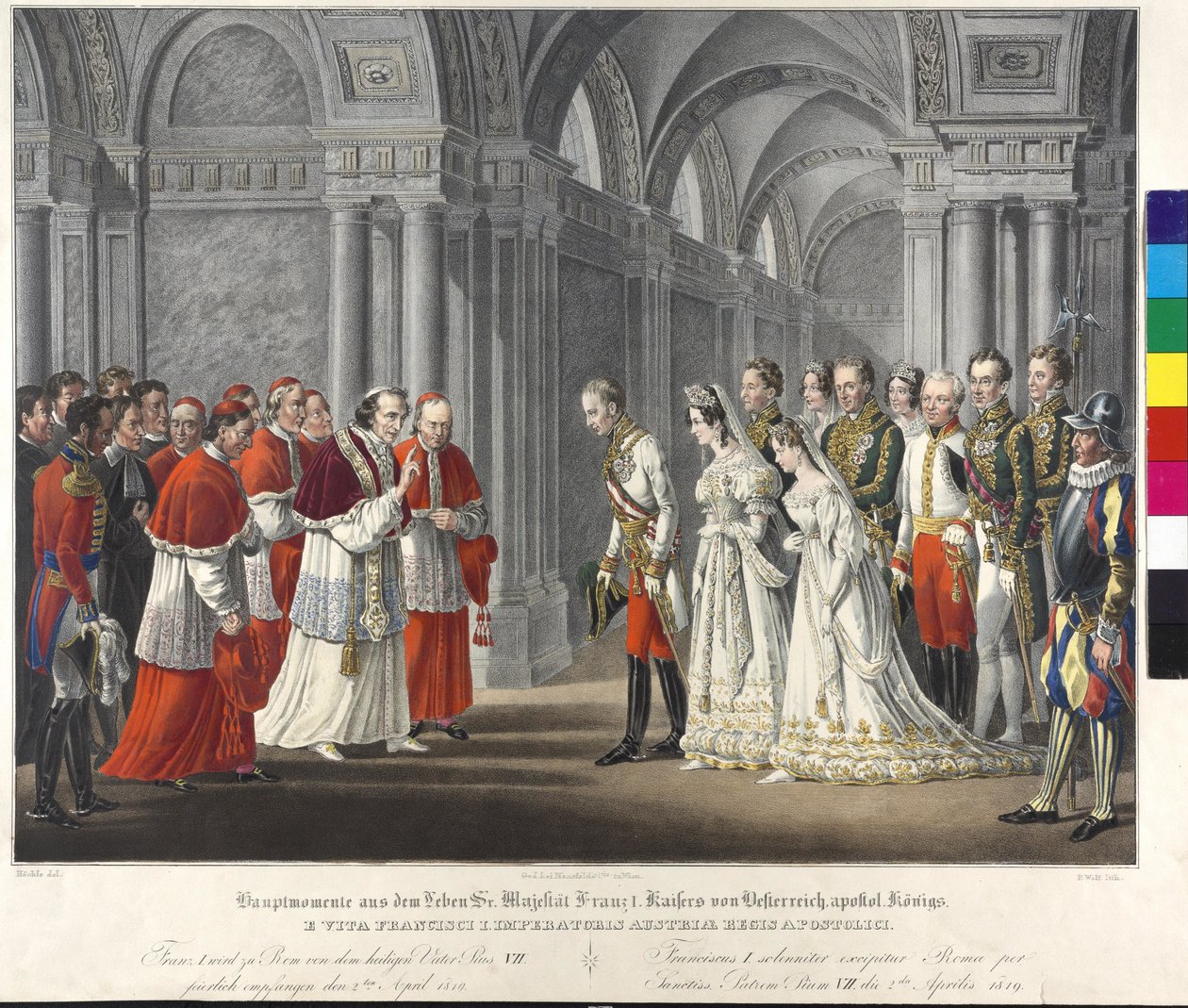 Ontvangst bij de Paus 1819 door Johann Nepomuk Hoechle