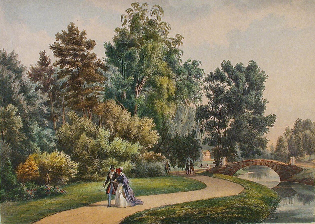 Het landgoed Vlakhernskoye-Kuzminki, ca. 1840 door Johann Nepomuk Rauch