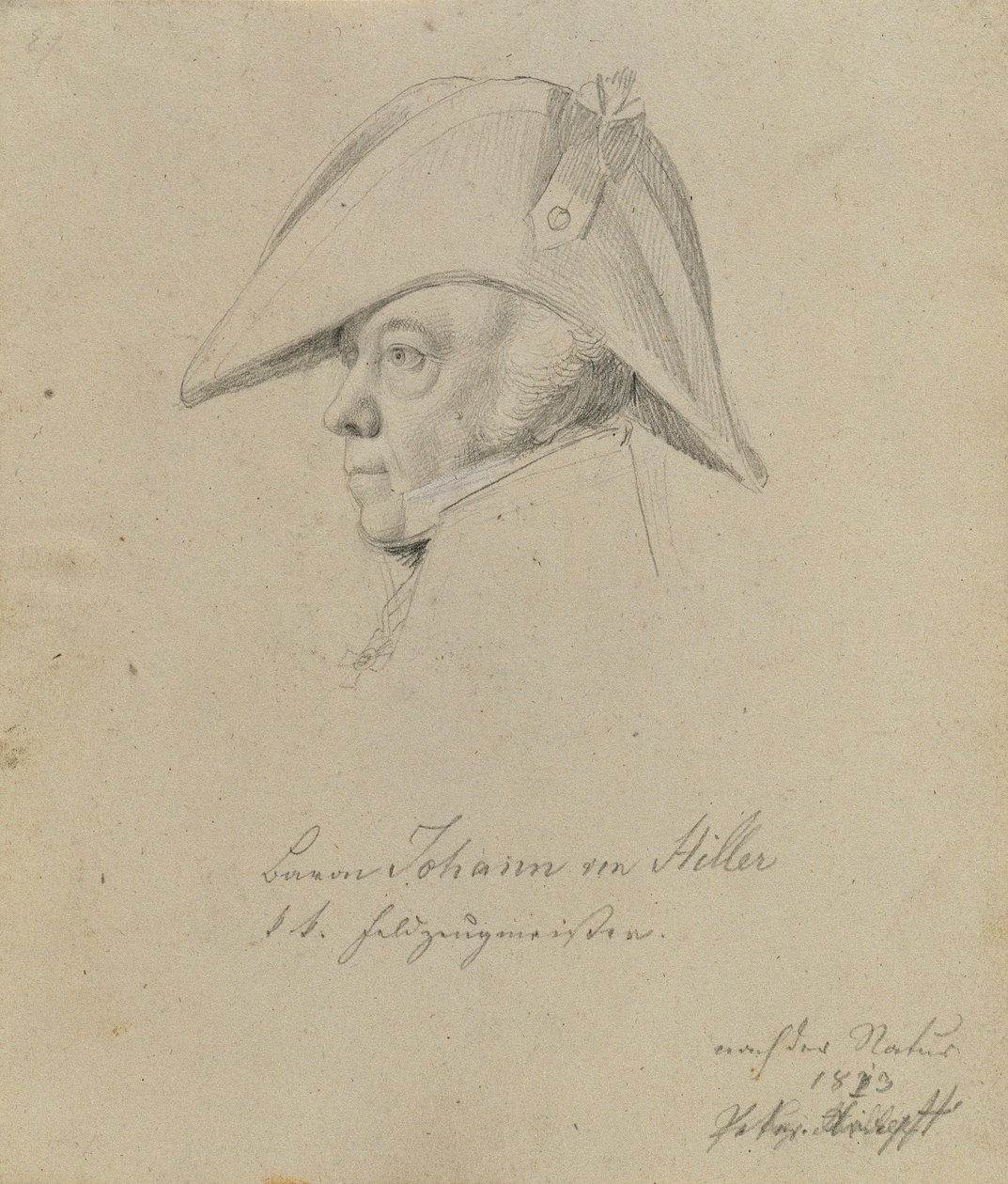 Baron Johann von Hiller door Johann Peter Krafft