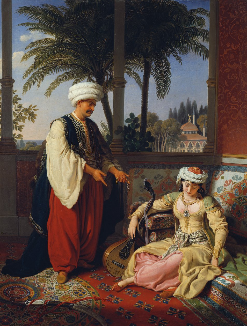 De Turkse vrouw ("Ontrouw") door Johann Peter Krafft
