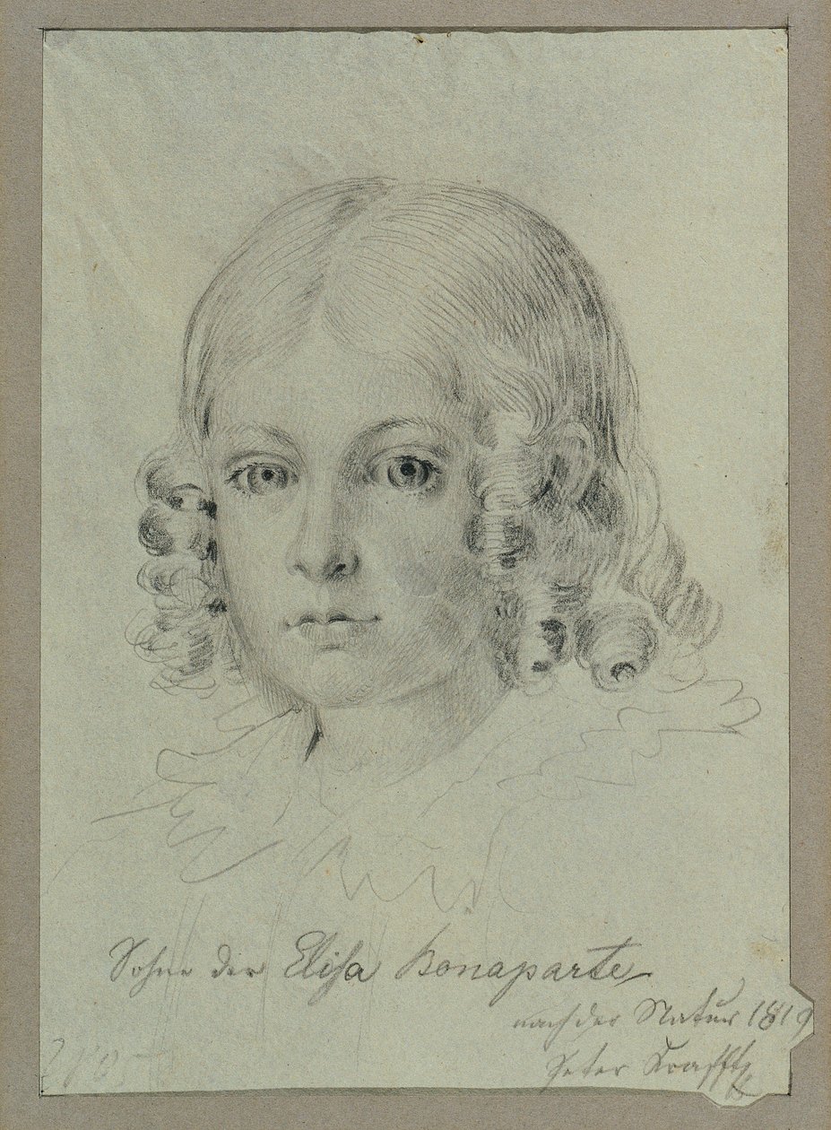 Zoon van Elisa Bonaparte door Johann Peter Krafft