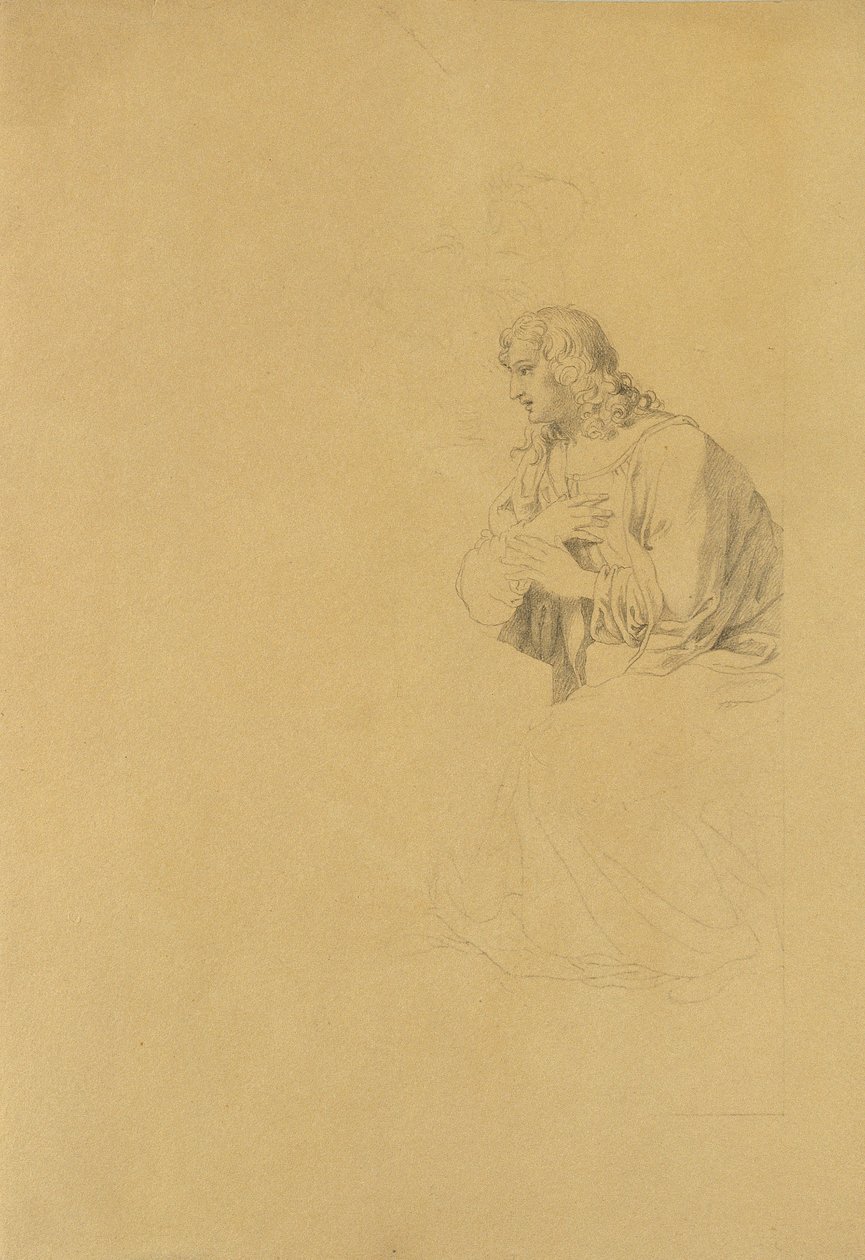 Studie van een discipel door Johann Peter Krafft