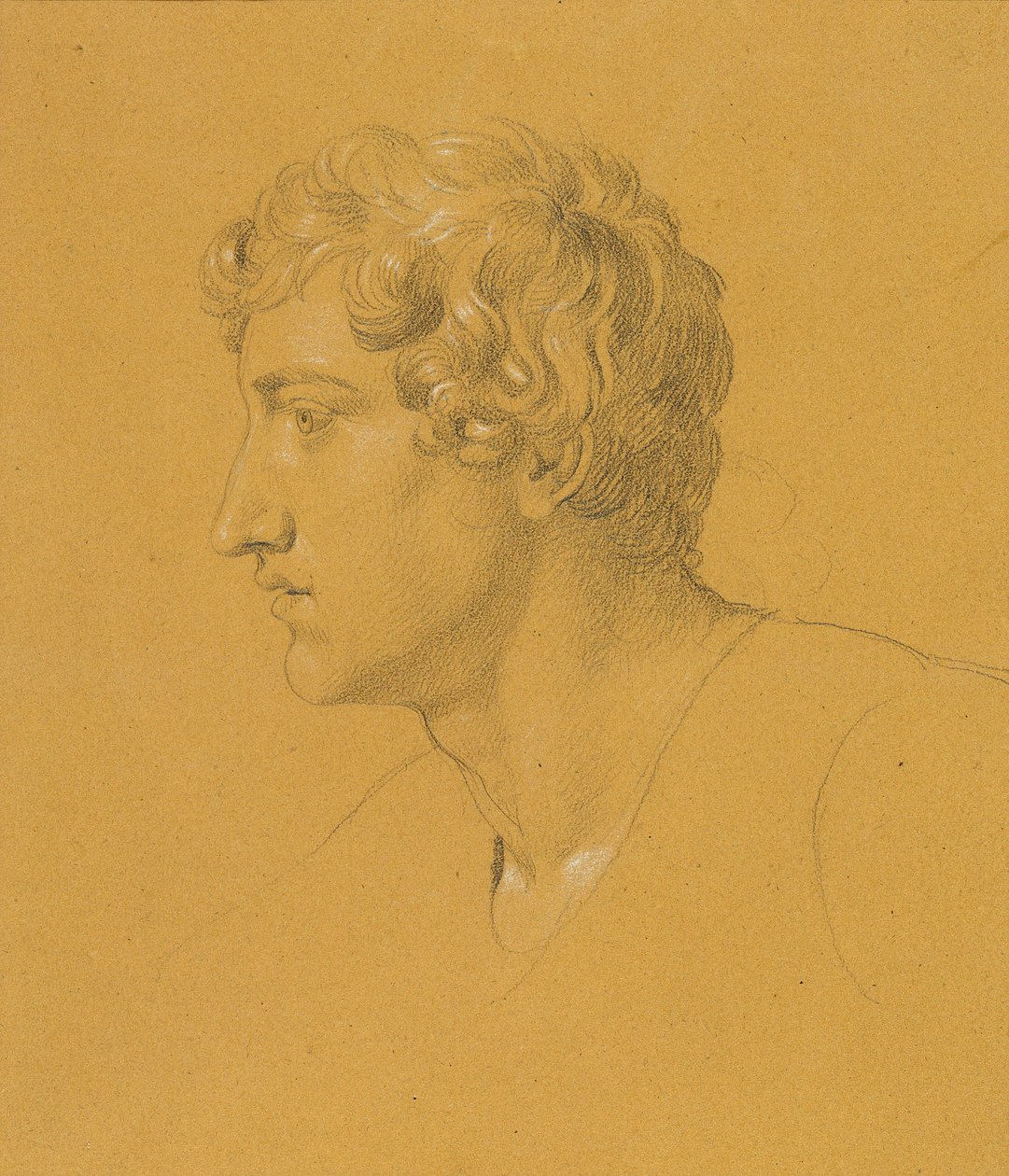 Studie van een hoofd door Johann Peter Krafft
