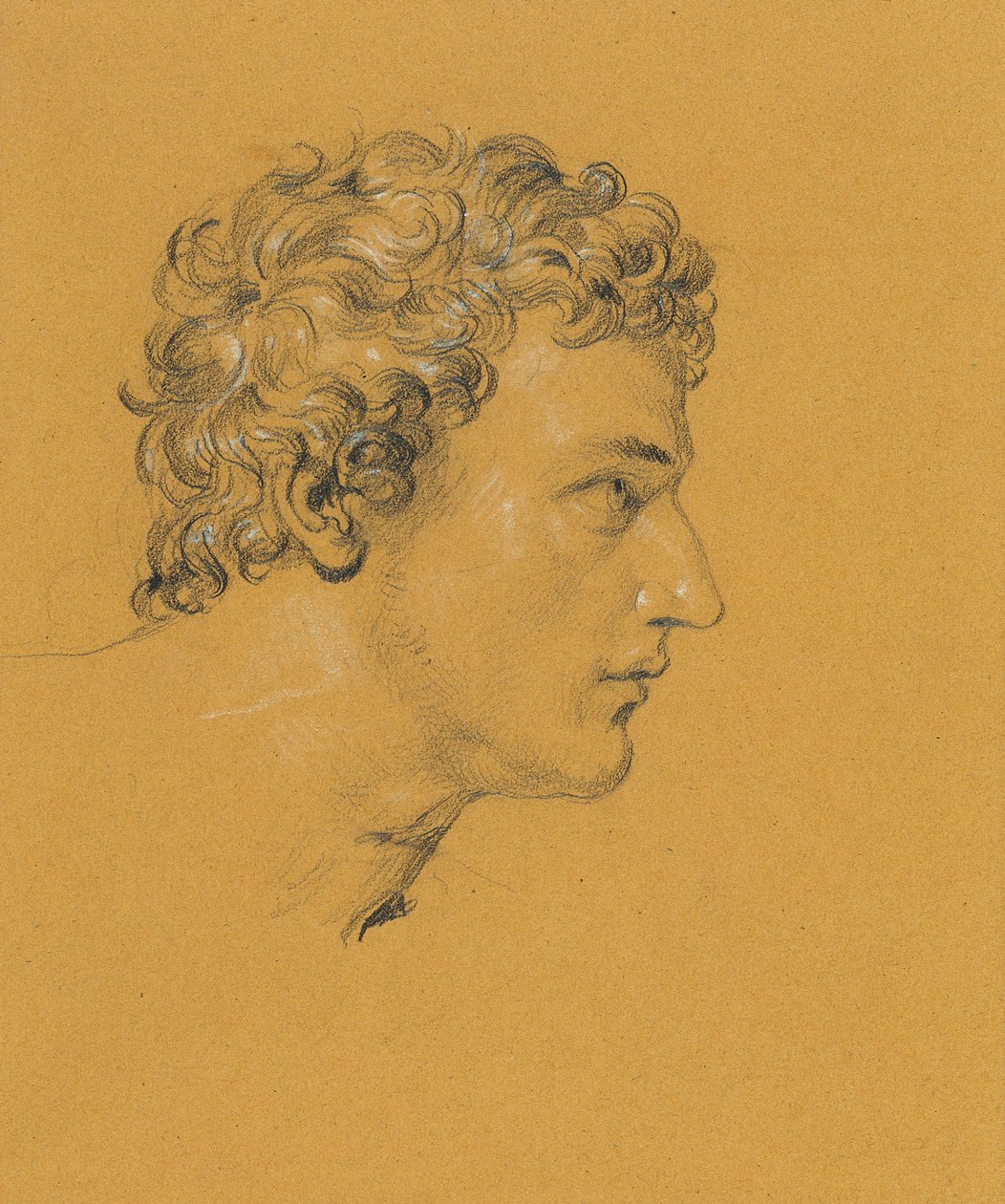 Studie van een hoofd door Johann Peter Krafft