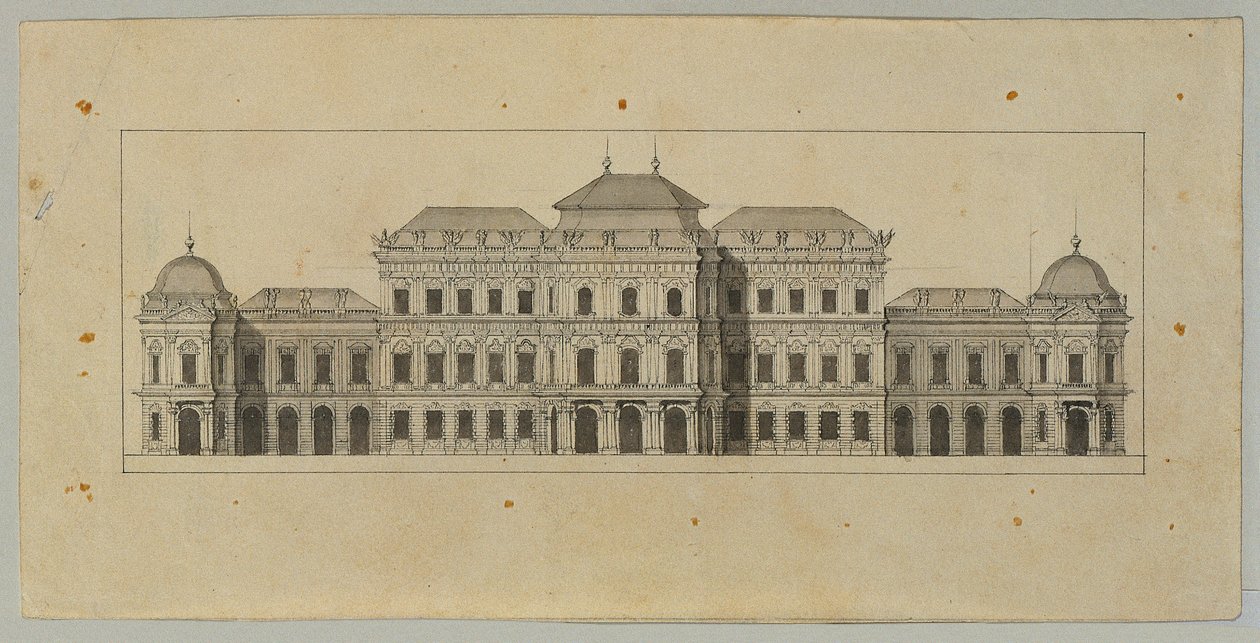 Studie voor het Bovenste Belvedere door Johann Peter Krafft