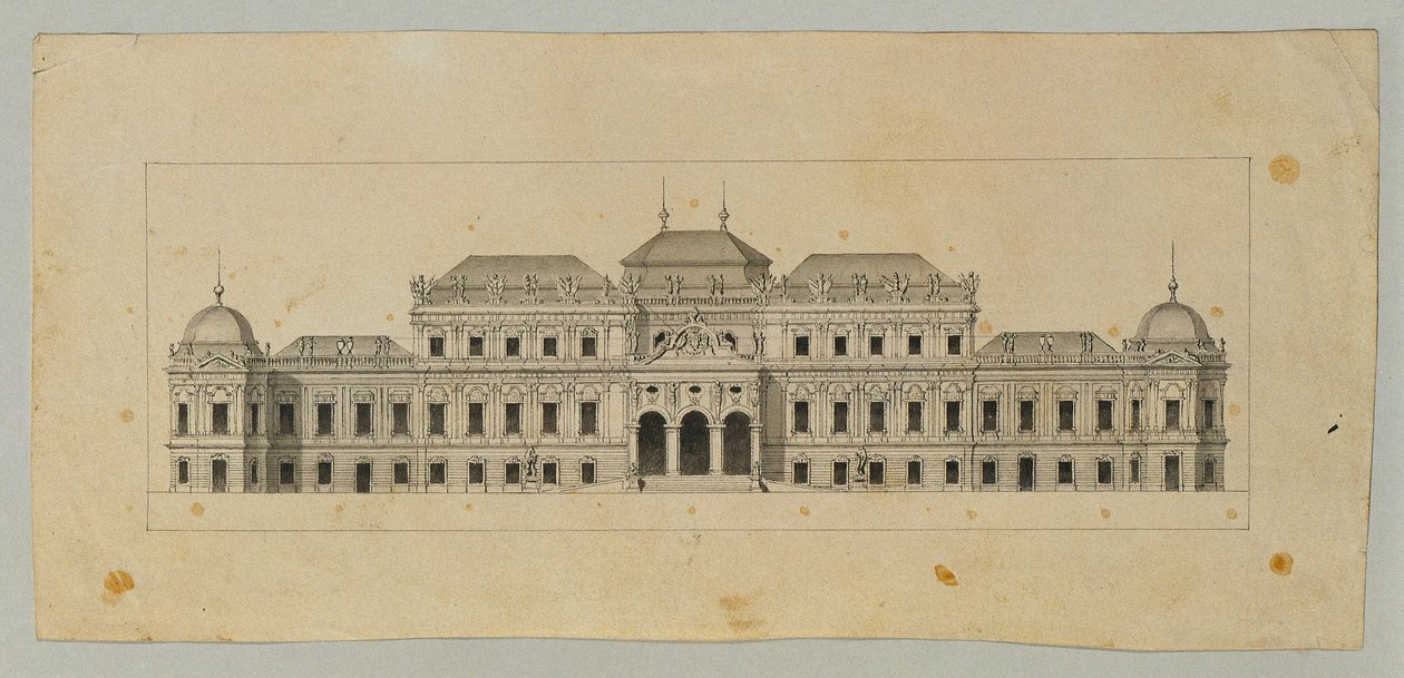 Studie voor het Bovenste Belvedere door Johann Peter Krafft