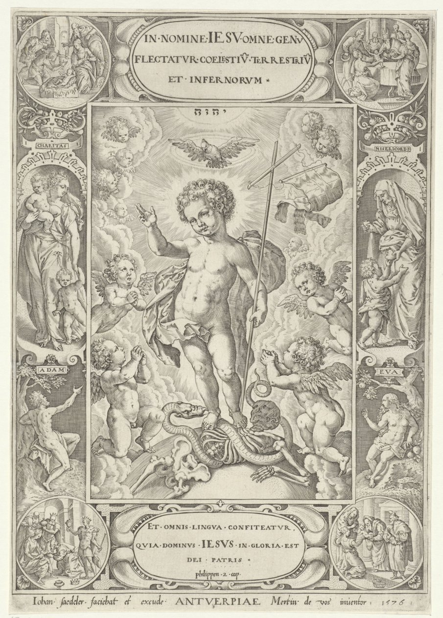 Christus als kind door Johann Sadeler (I)
