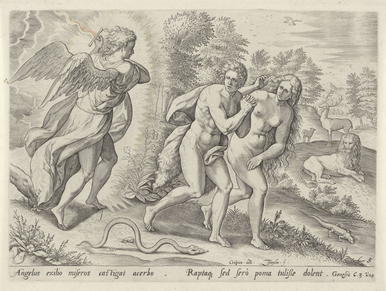 Verdrijving uit het Paradijs door Johann Sadeler (I)