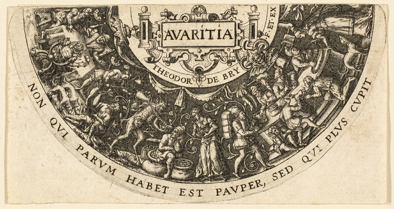 Gierigheid door Johann Theodor de Bry