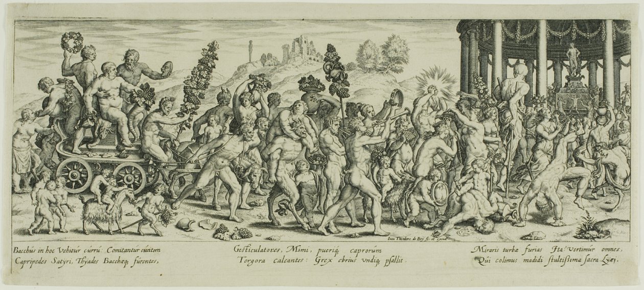 De Triomf van Bacchus door Johann Theodor de Bry