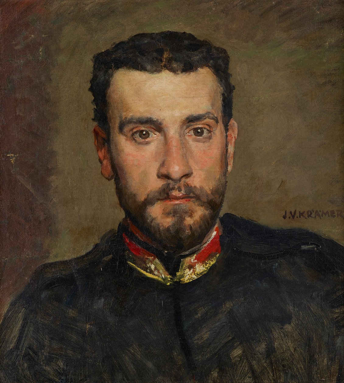 Zelfportret door Johann Victor Krämer