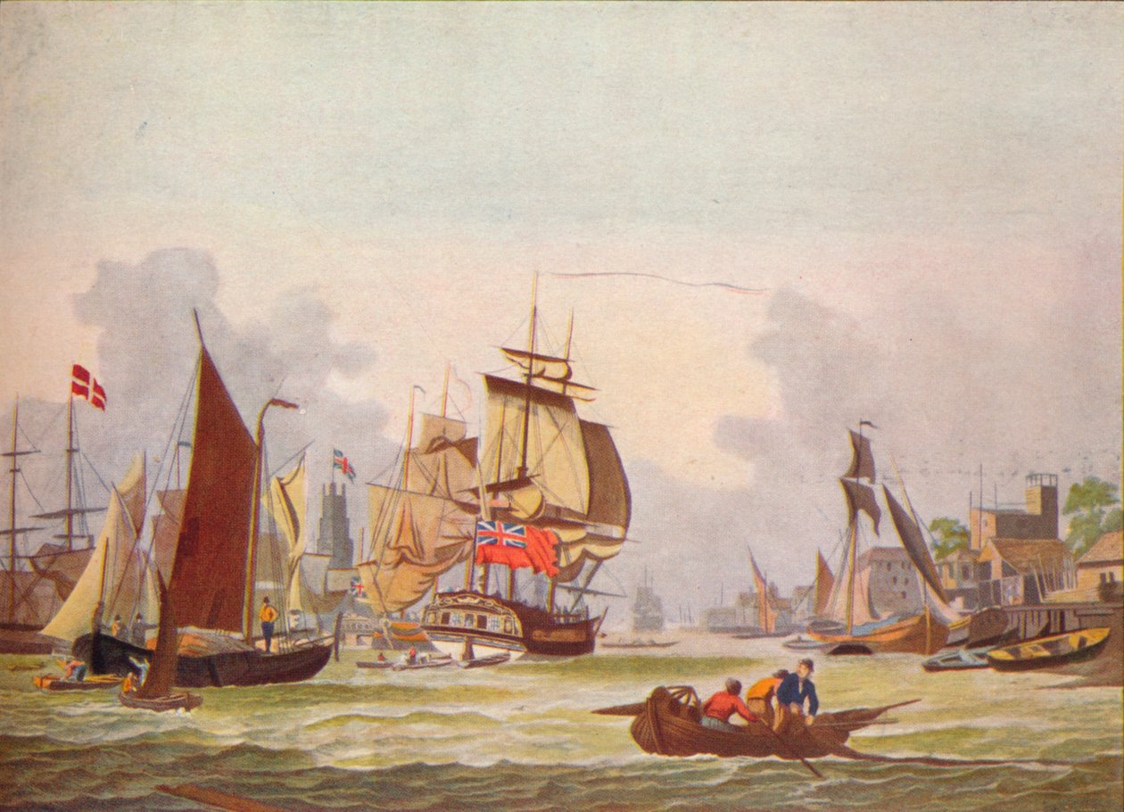 De Theems bij Limehouse door Johann Ziegler
