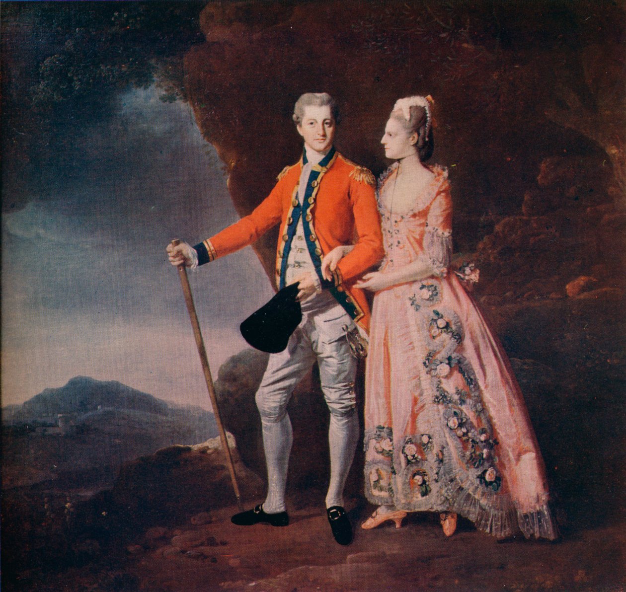 Koppel in een berglandschap door Johan Joseph Zoffany