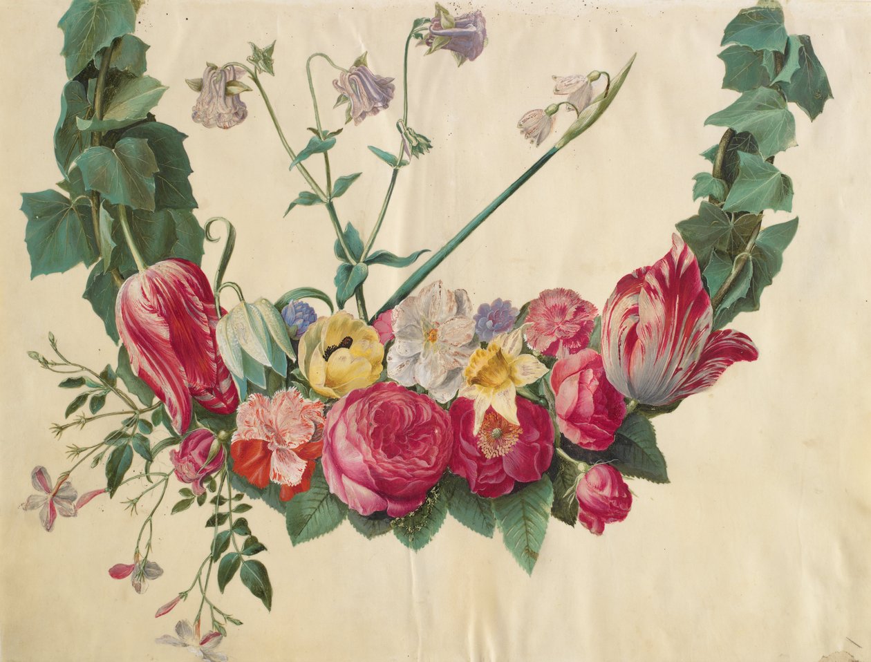 Bloemenrank door Johannes Simon Holtzbecher