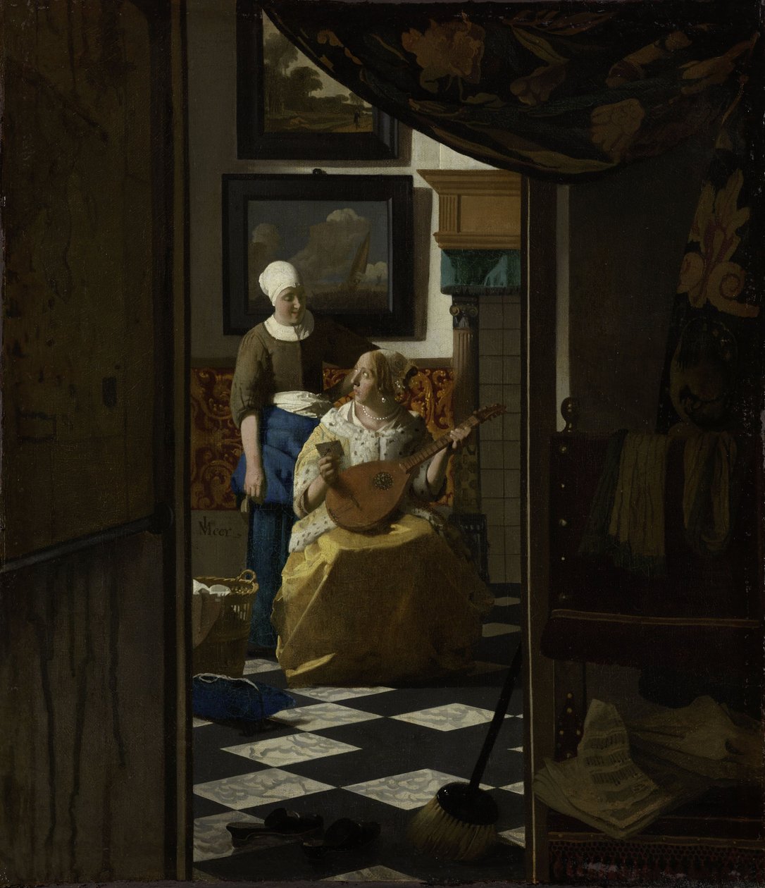 De liefdesbrief door Jan Vermeer van Delft