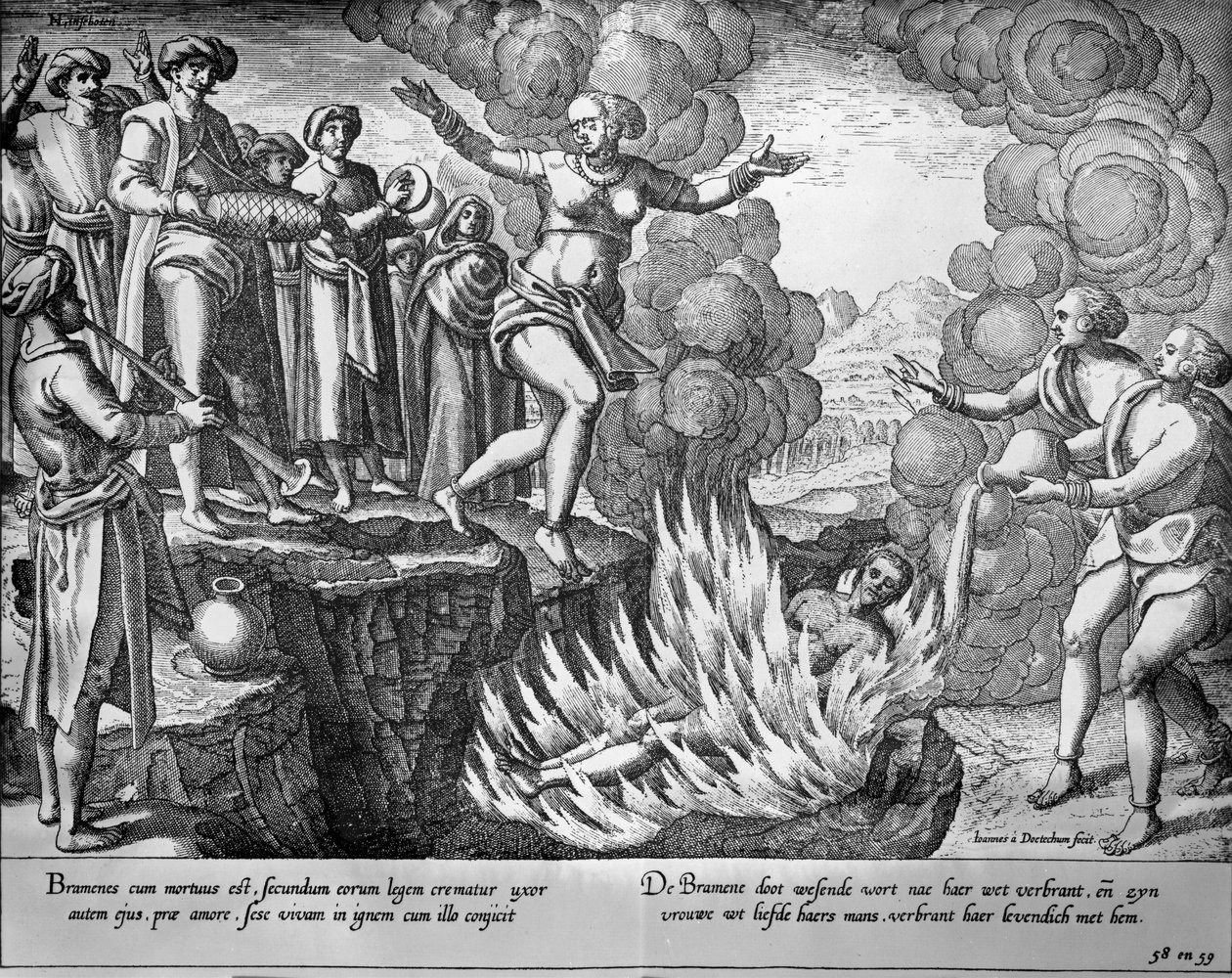 Sati door Johannes Baptista van the Younger Doetechum