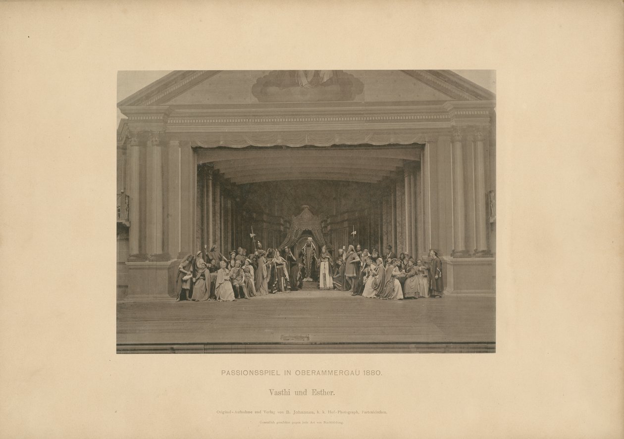Passiespel van Ober-Ammergau - Vasthi en Esther door Johannes Bernhard