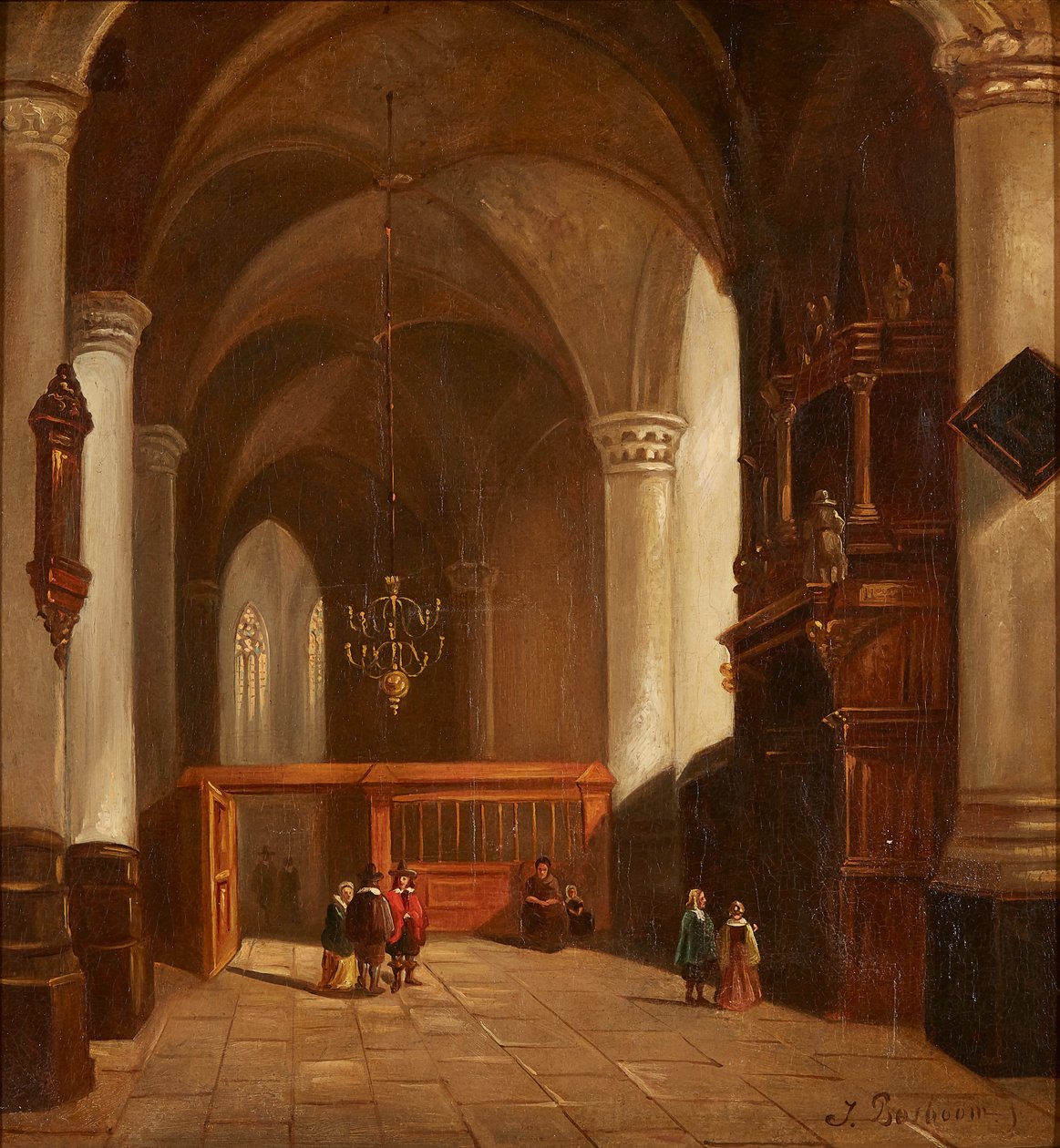 Kerkinterieur door Johannes Bosboom