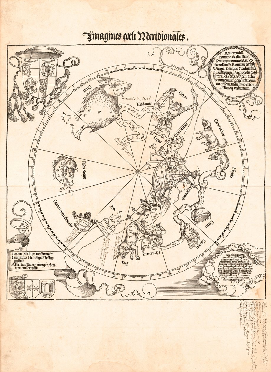 Imagines coeli meridionales door Johannes; Dürer Stabius