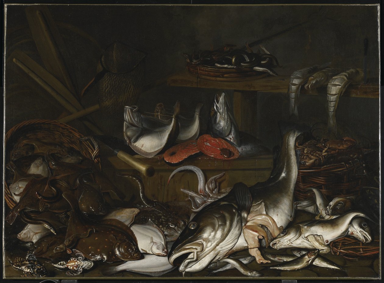 Stilleven: Vis door Johannes Fabritius