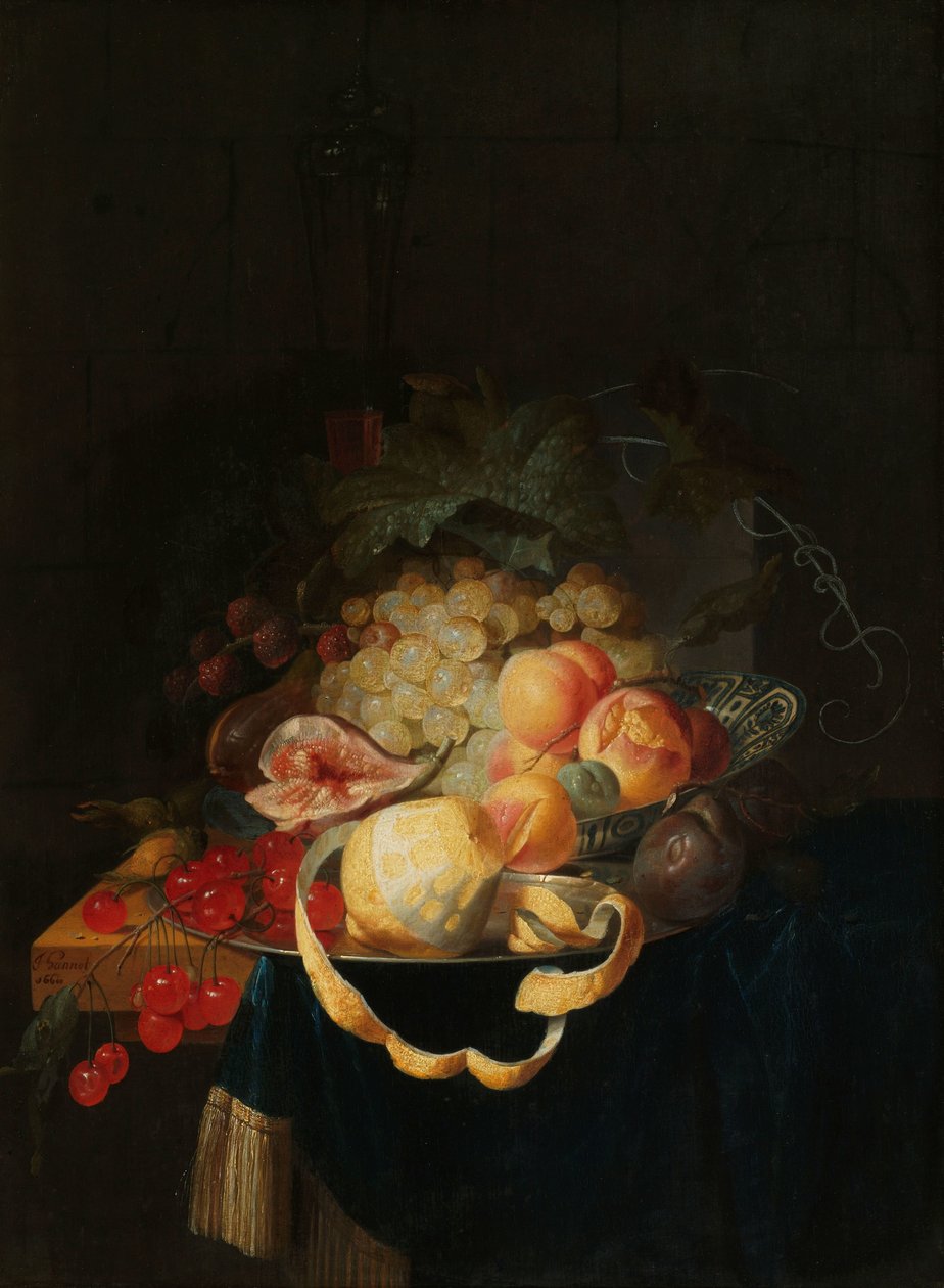 Stilleven met fruit door Johannes Hannot