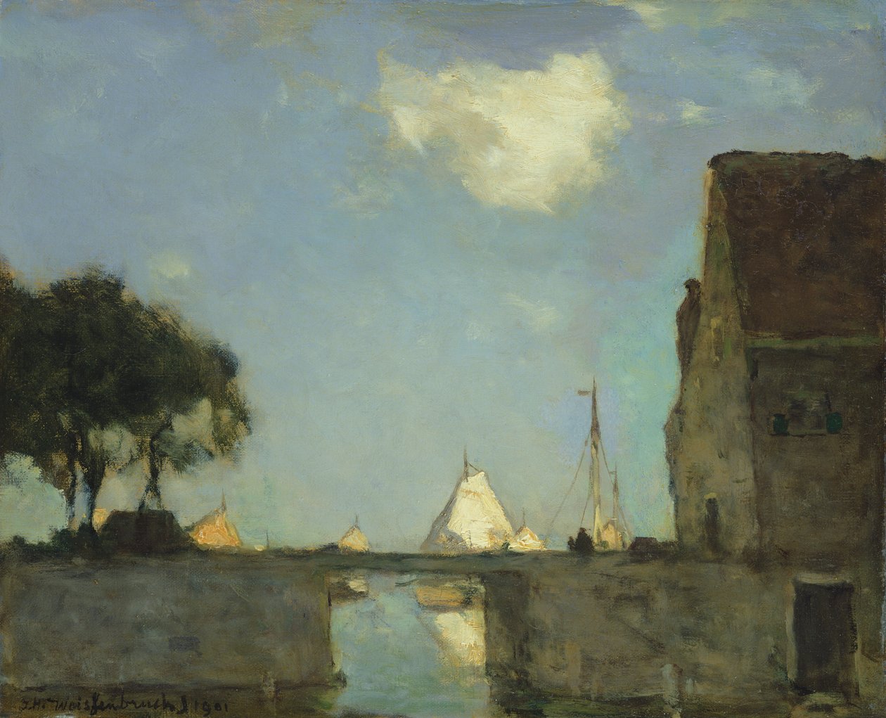Noorden, nabij Nieuwkoop, 1901 door Johannes Hendrik Weissenbruch