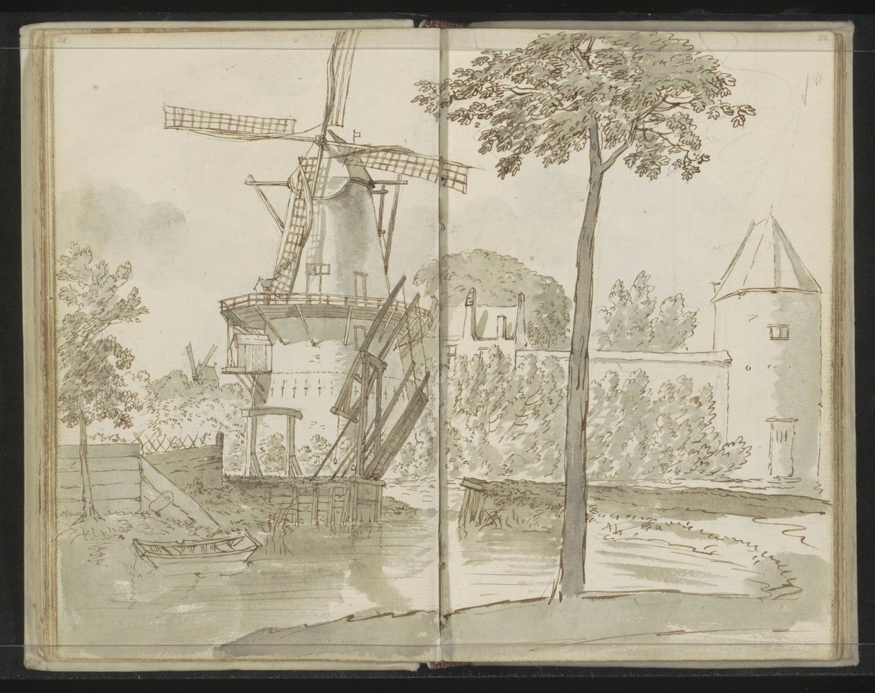 Delftse Molen aan de Spoorsingel door Johannes Huibert Prins