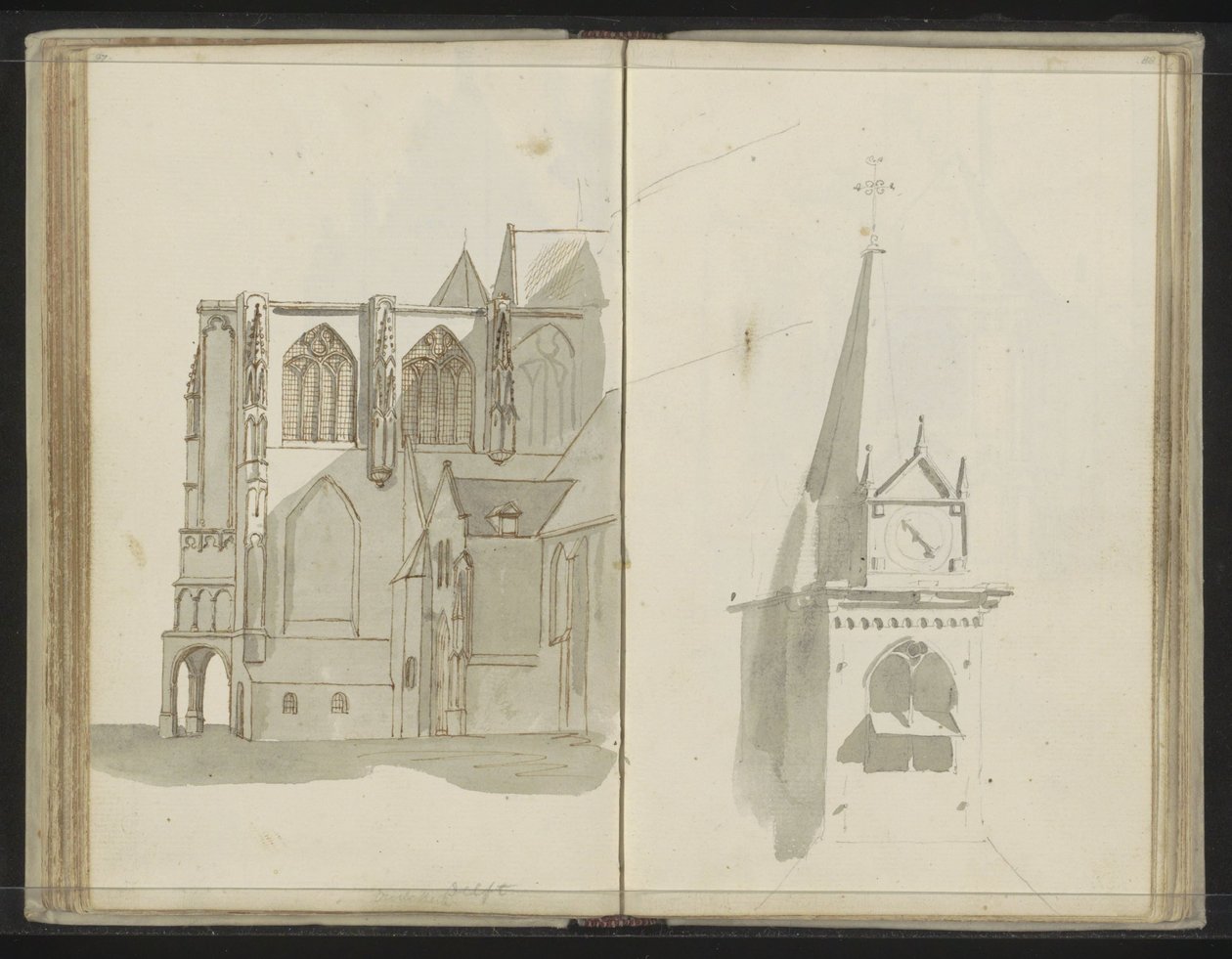 Oude Kerk te Delft door Johannes Huibert Prins