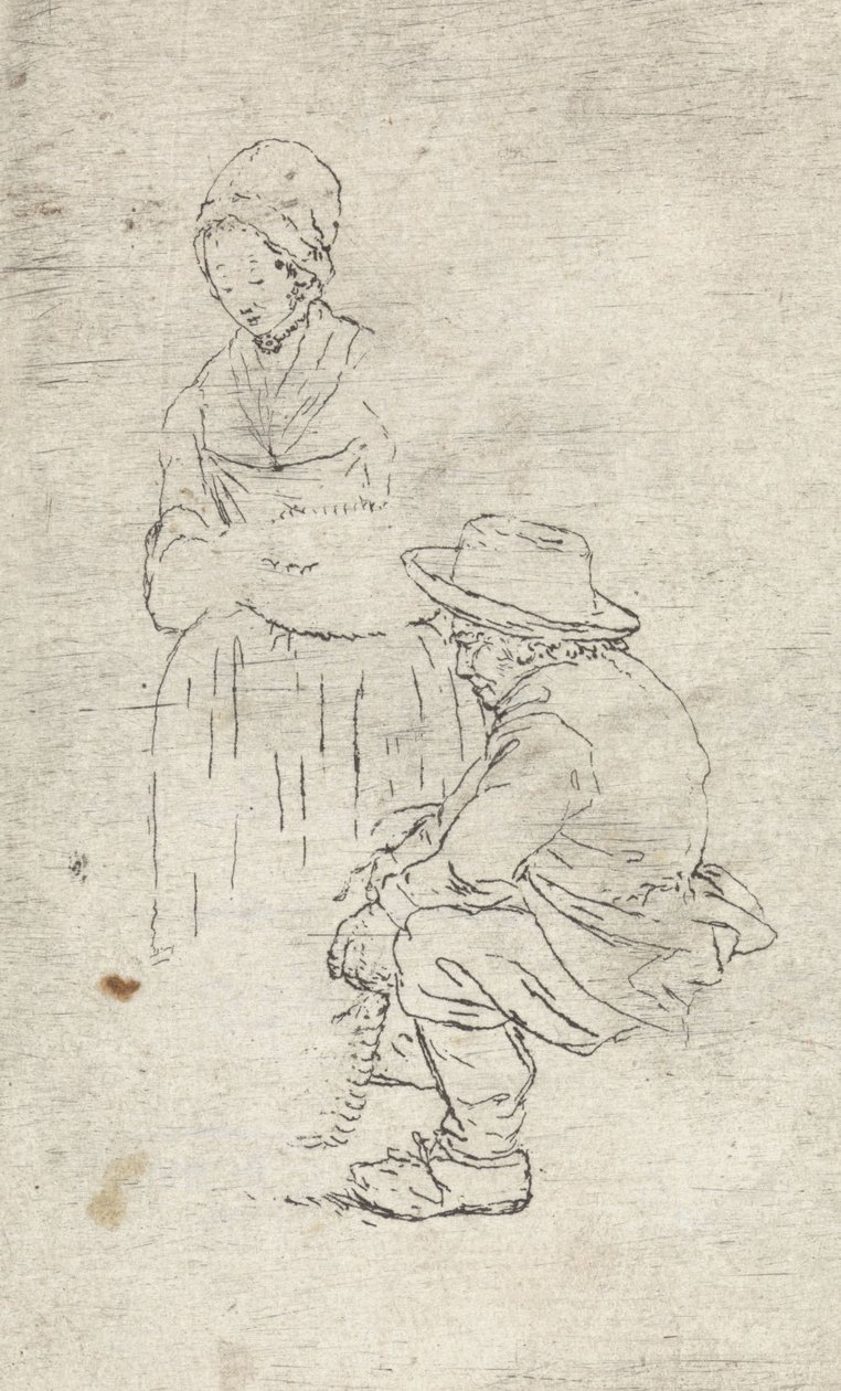 Boer en boerin door Johannes Janson (possibly)