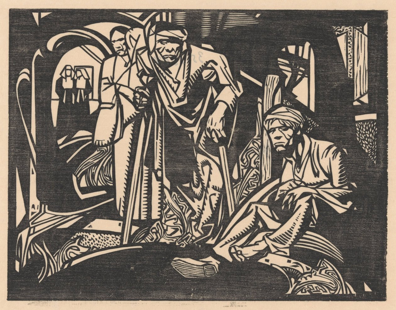 Gewonden in een kerk door Johannes Josephus Aarts